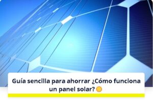 Guía sencilla para ahorrar ¿Cómo funciona un panel solar?☀️