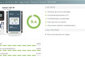 Prueba y revisión del regulador carga solar Epever Tracer 3210AN MPPT 100V 30A
