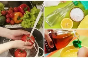 Usar vinagre para limpiar frutas y verduras tratadas