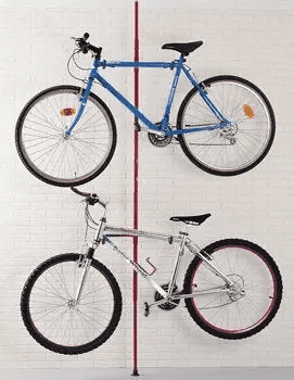 El portabicicletas telescópico de suelo/techo soportes bicicleta